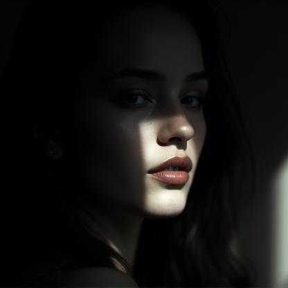 Portrait artistique avec jeu d’ombre et lumière