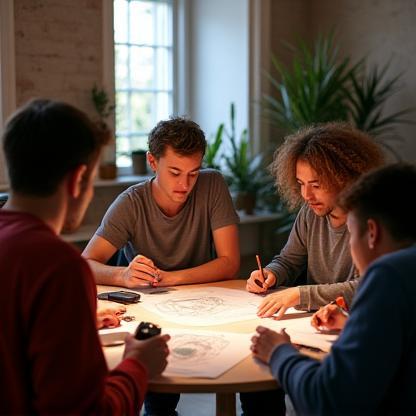 Atelier de narration visuelle en plein action